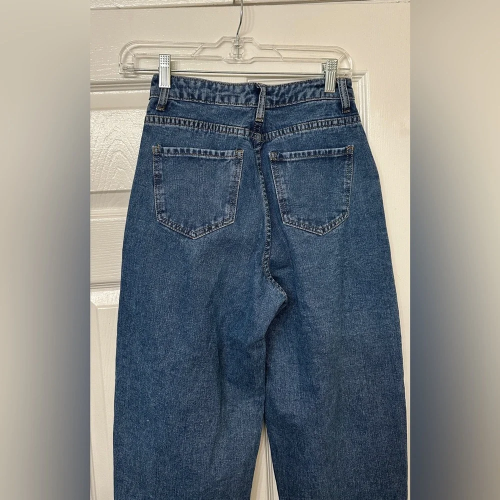 Polly Princess Blue Denim Baggy Leg Jeans Size 6 - Picture 6 of 6